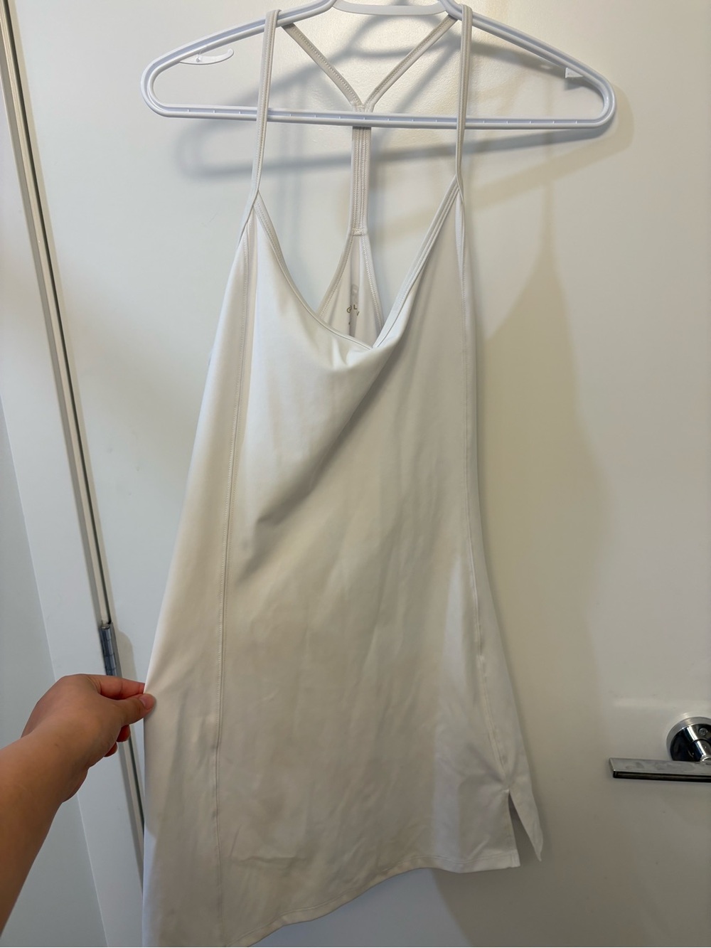 TNA White Strappy Slip Dress - Golden size L